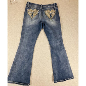 NWT Fire & Rain Juniors Bootcut Jeans Size 15 Western Embroidered